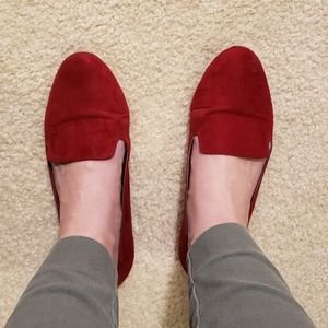 Red loafers